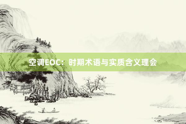 空调EOC：时期术语与实质含义理会